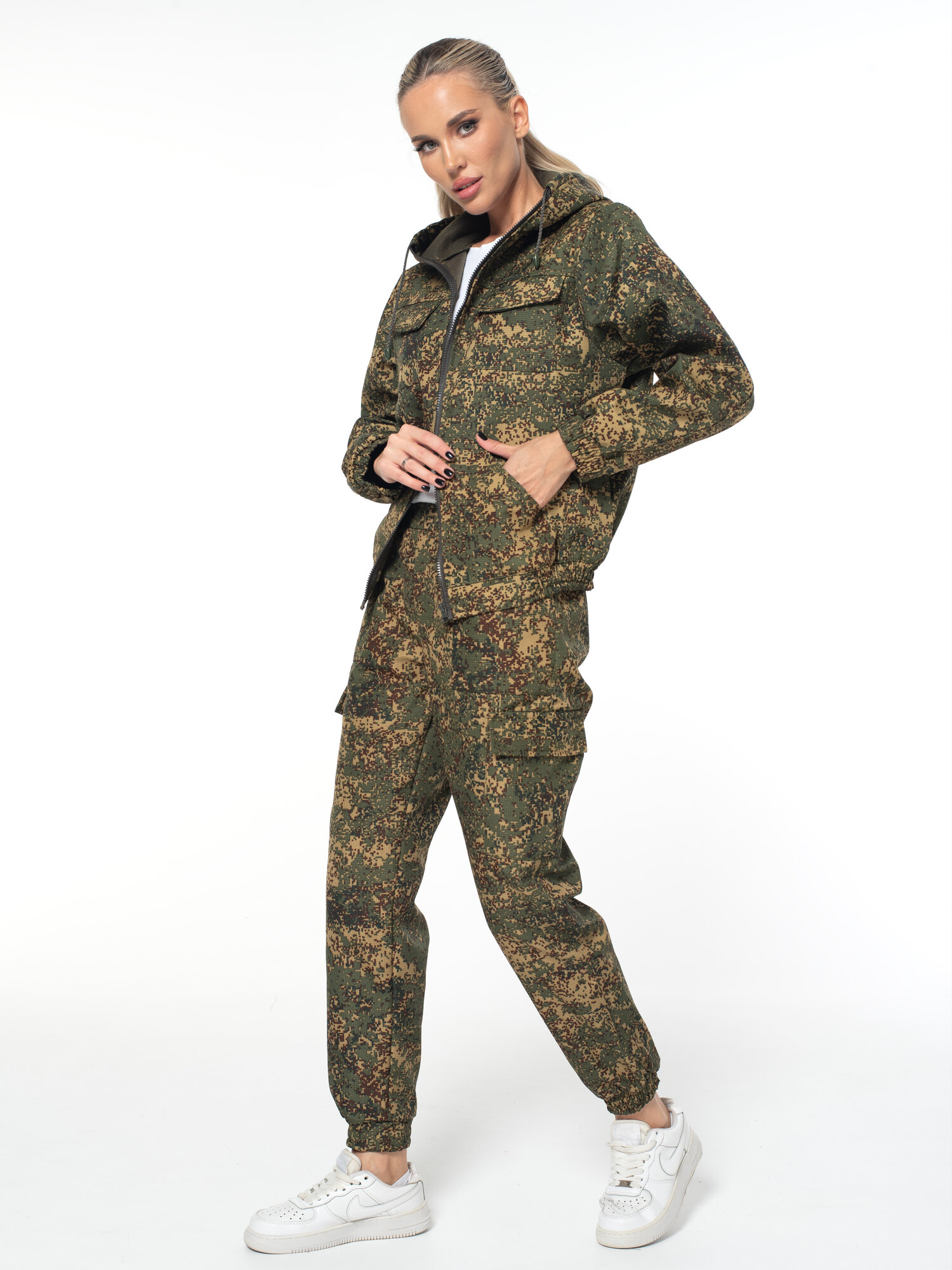 Женский костюм из Рипстопа на Флисе Размер 52 Рост 158-164 /Женский рыболовный костюм/Женский рабочий костюм