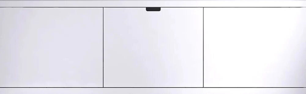 Экран под ванну МДФ Alavann Rita AL 170 см белый раздвижной на алюминиевом профиле 3 дверцы