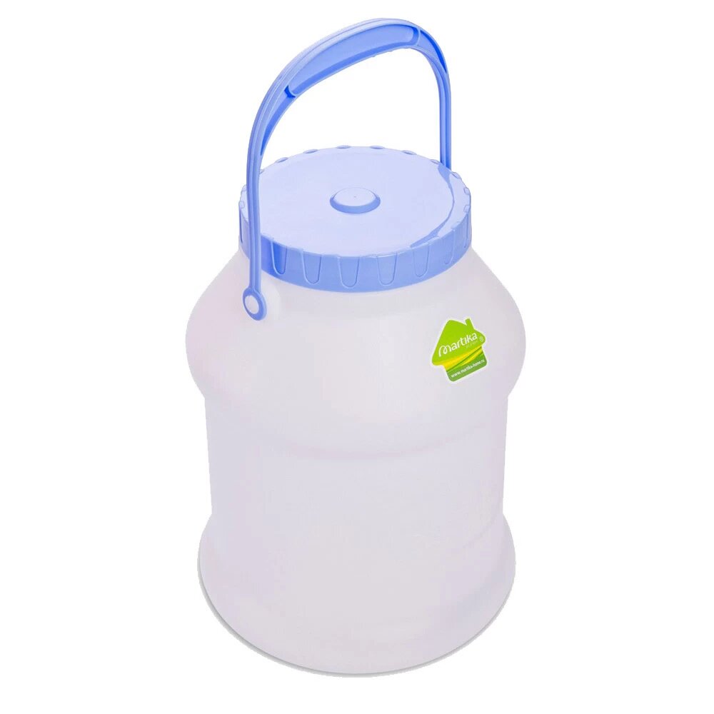 Бидон для жидких/сыпучих веществ Мартика Просперо 5 л пластиковый с крышкой белый Мартика С926БЕЛ