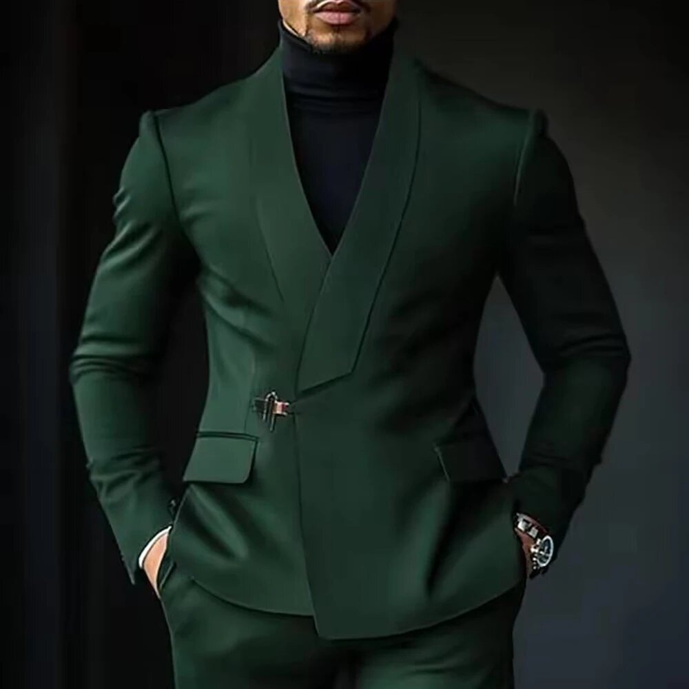 Костюм классический JeemMoonSun размер L темно-зеленый