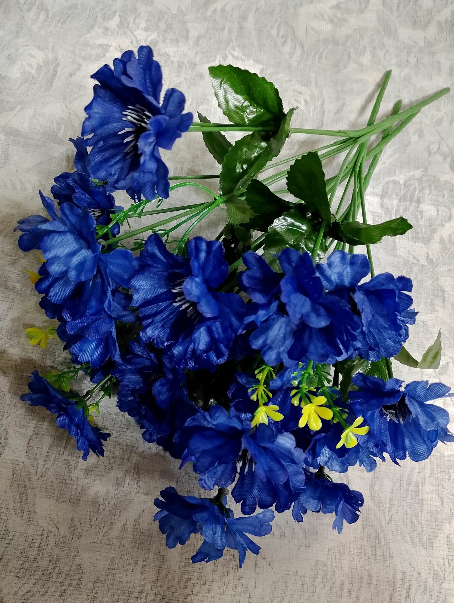 Искусственные цветы Букет васильков цвет синий - 4 букетика