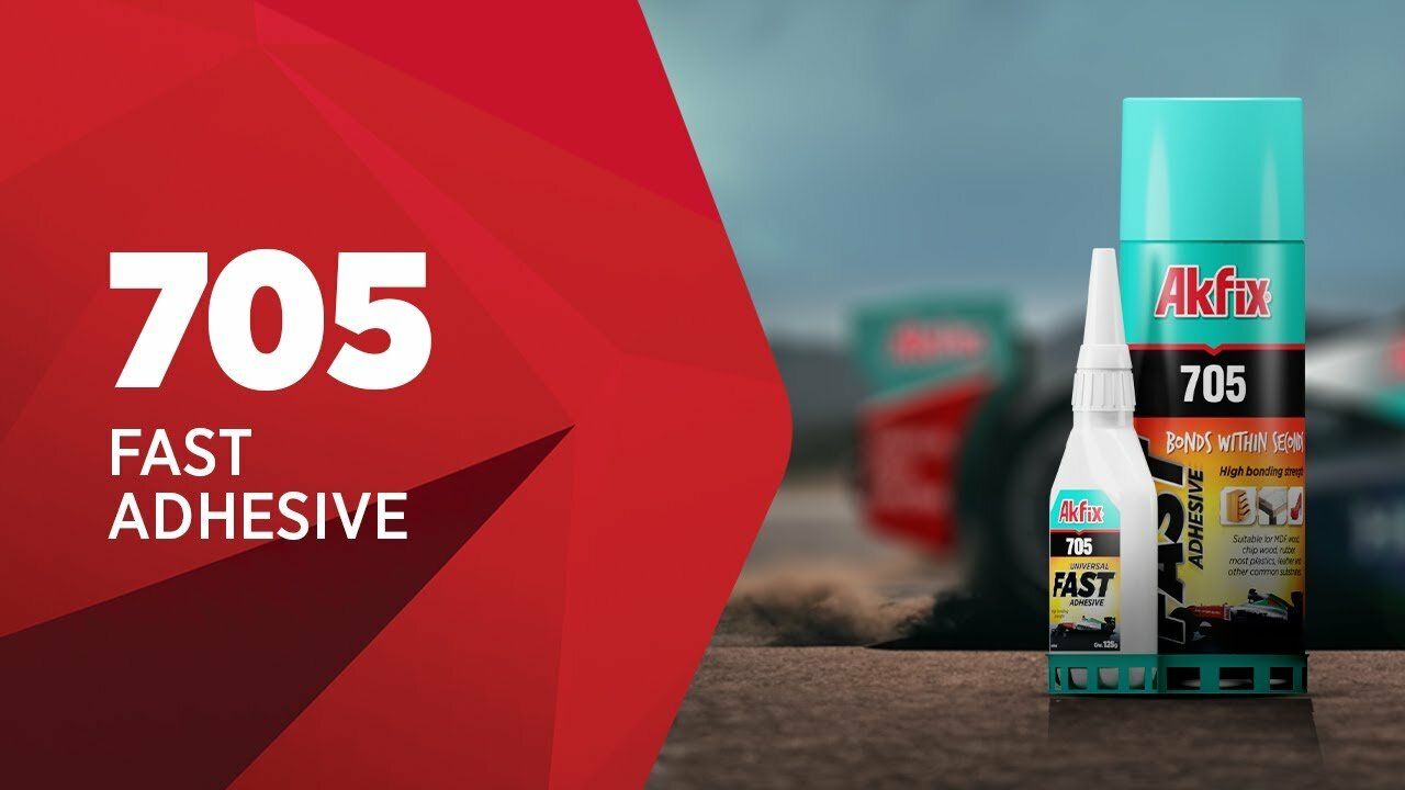 Набор клея и активатора "Akfix 705", 500 гр, для профессионального применения