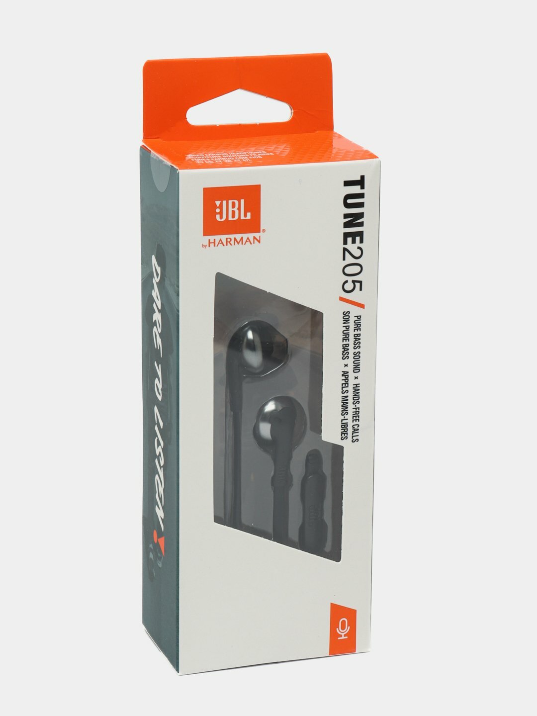 Наушники-вкладыши JBL T205, проводные, технология JBL Pure Bass, глубокие басы