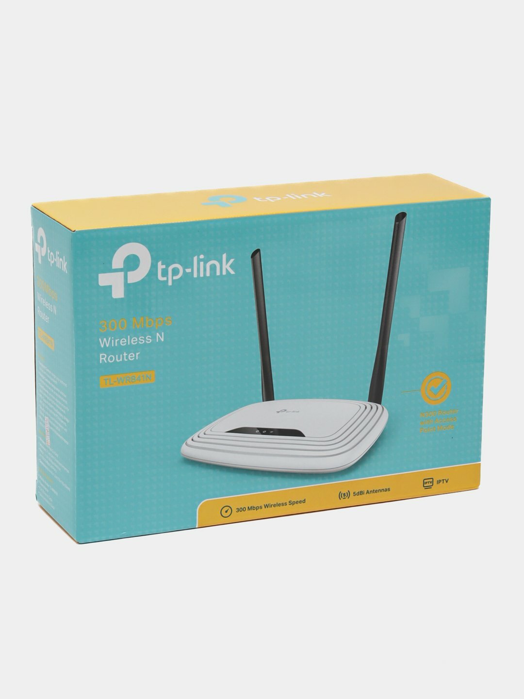 Wi-Fi роутер TP-Link TL-WR841N, беспроводной маршрутизатор, скорость до 300 Мбит/с, 2 антенны, для дома и офиса — фото 1