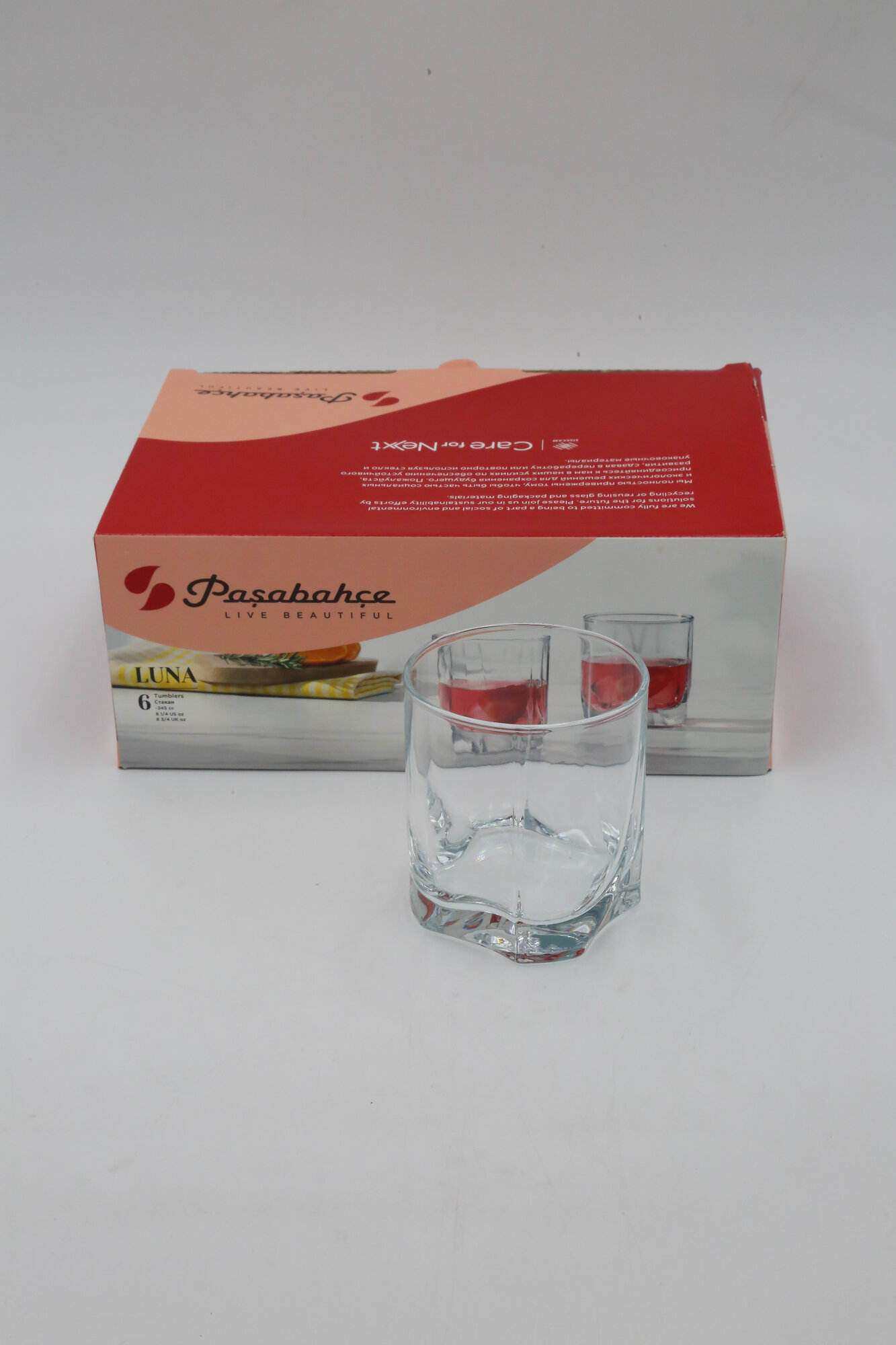 Стакан PASABAHCE луна 42338 240мл 6шт 6х8 107046 — фото 1