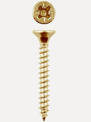 Изображение товара Шуруп универсальный по дереву 6х50 мм желтый цинк STARFIX полная резьба 250 штук (SMC3-81430-250)