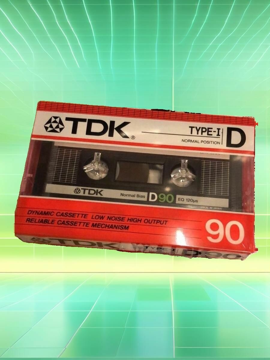 Аудиокассета TDK D90 1986г (1шт.) 90 мин.