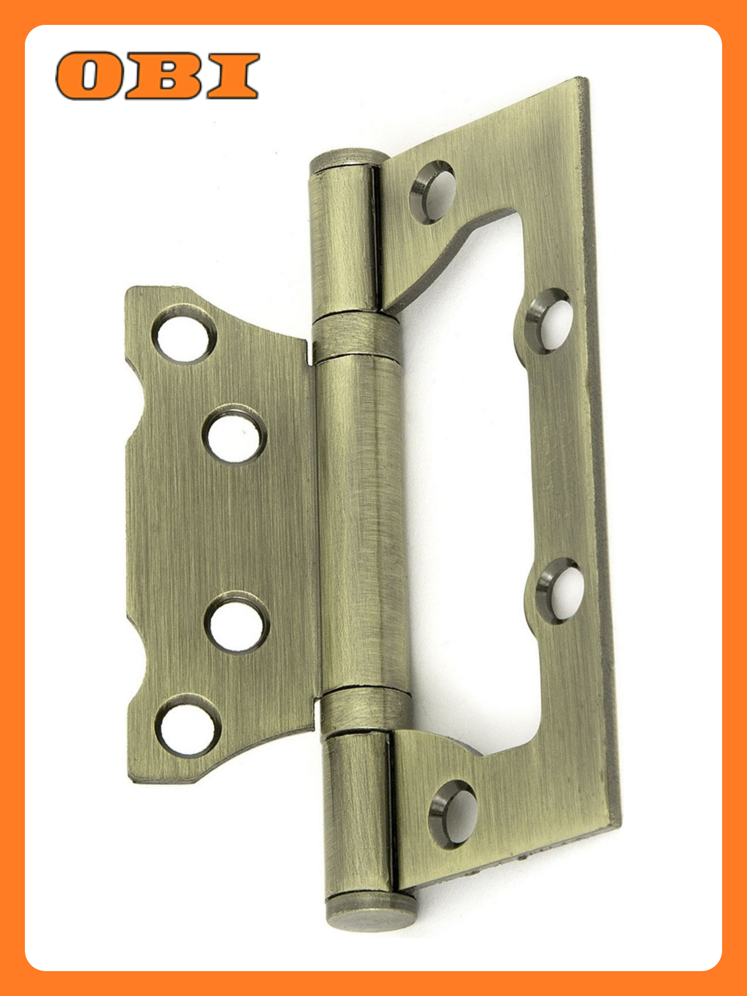 Дверная петля разъемная накладная фабрика замков 100х75х25 мм античная бронза