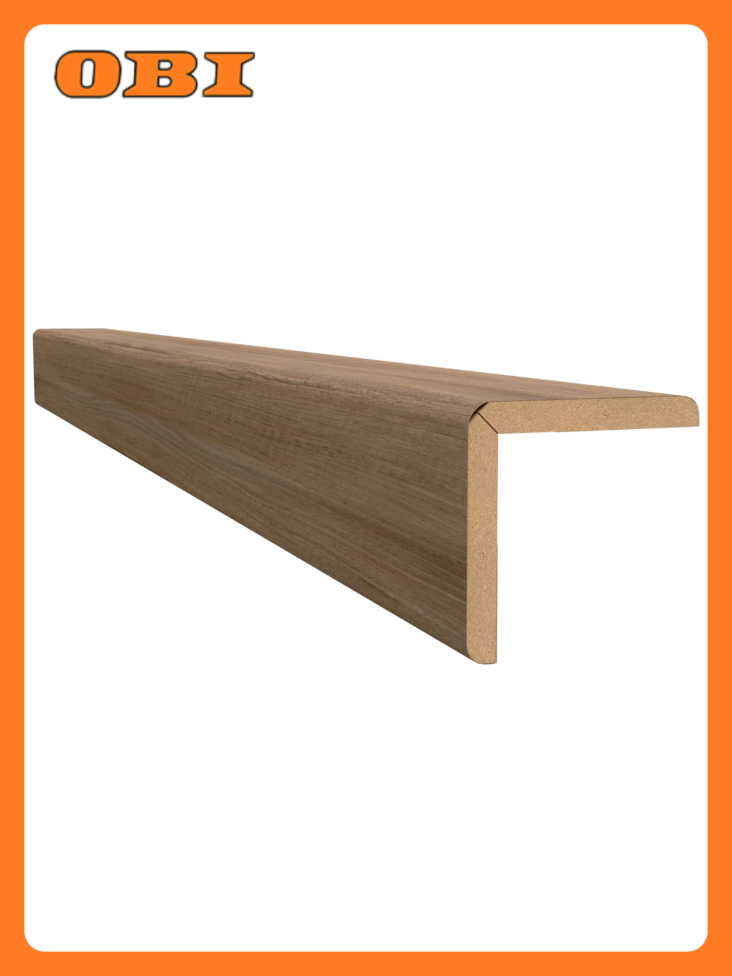 Угол универсальный для МДФ панелей STELLA 2700мм коричневый ширина 24мм толщина 3мм матовая дизайн дерево