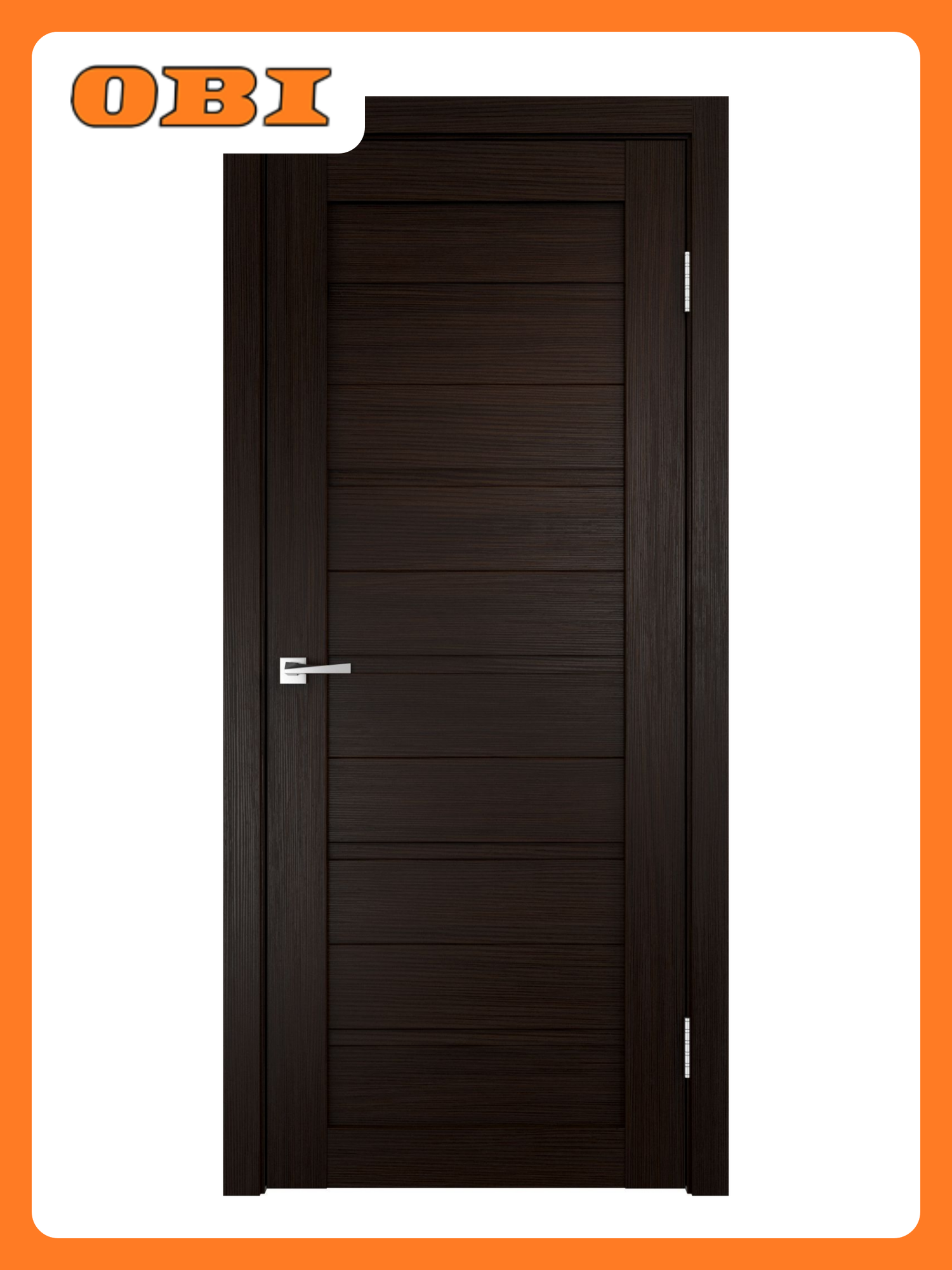 Межкомнатная дверь VellDoris экошпон/ПВХ глухая распашная 80x200 см