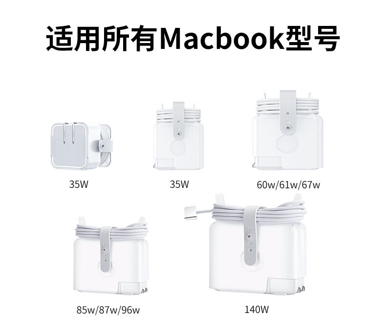 Белый матовый чехол для зарядного устройства MacBook 70Вт - универсальный чехол