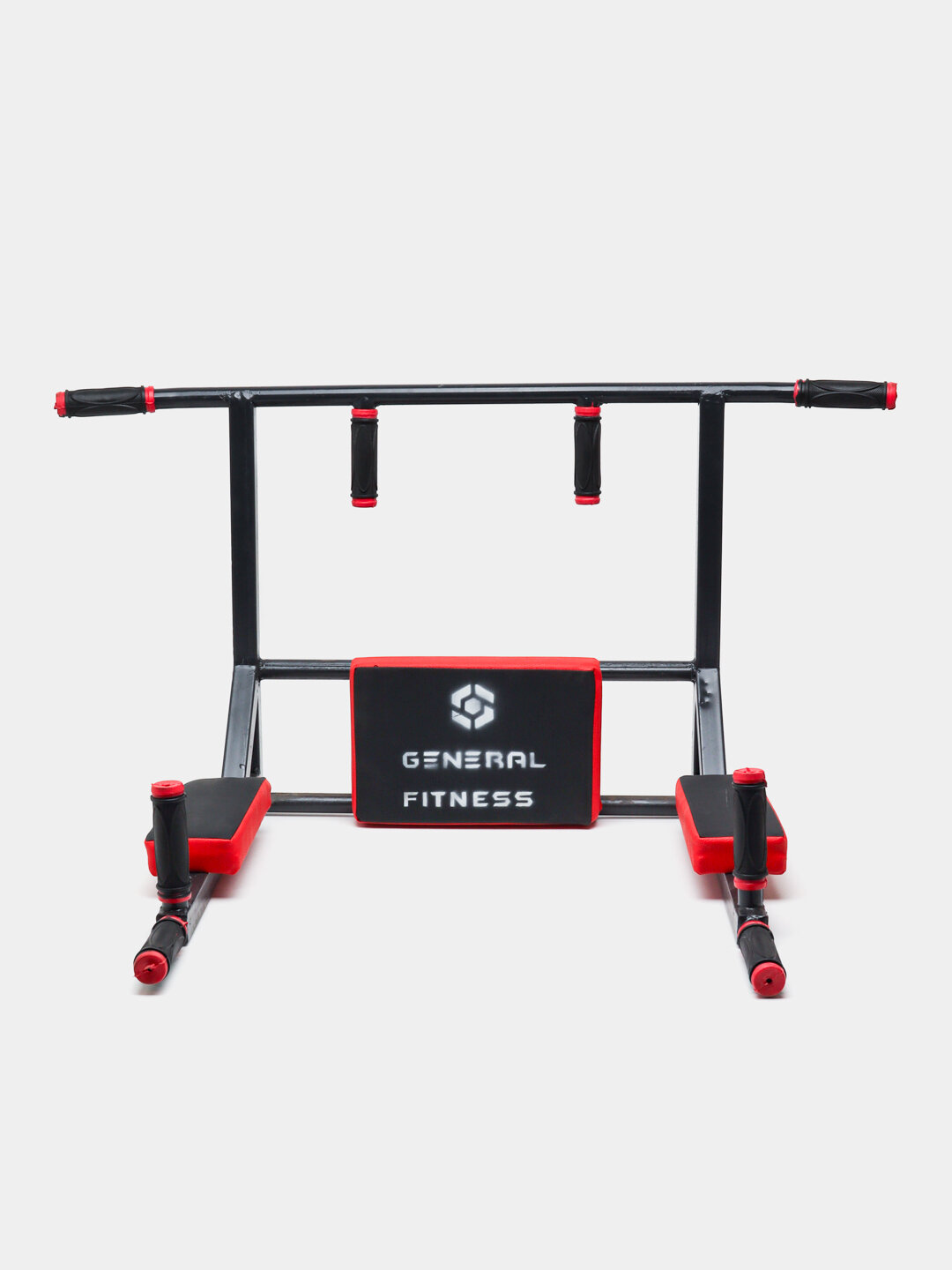 Турник "3 в 1", многофункциональный тренажёр для развития мышц, красный, длина перекладины 100см — фото 1