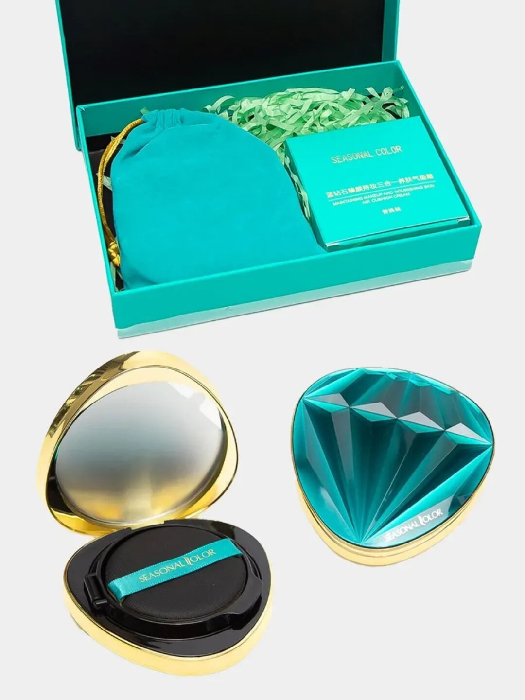 Тональный крем Drawshe Cushion Brilliant, увлажняющий, 4в1, 13г