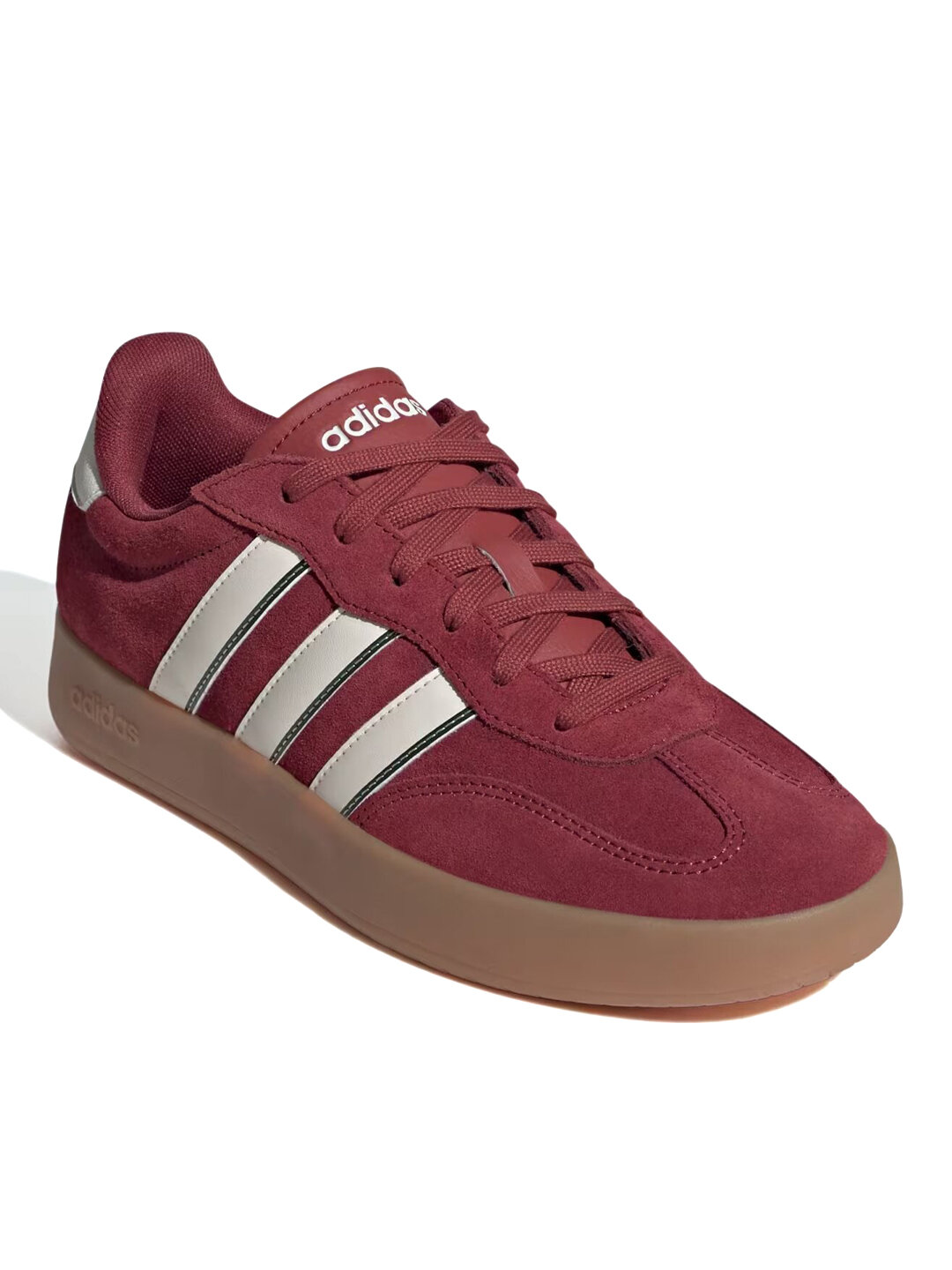 Кеды adidas Barreda, размер 9,5 UK, бордовый/белый — фото 1