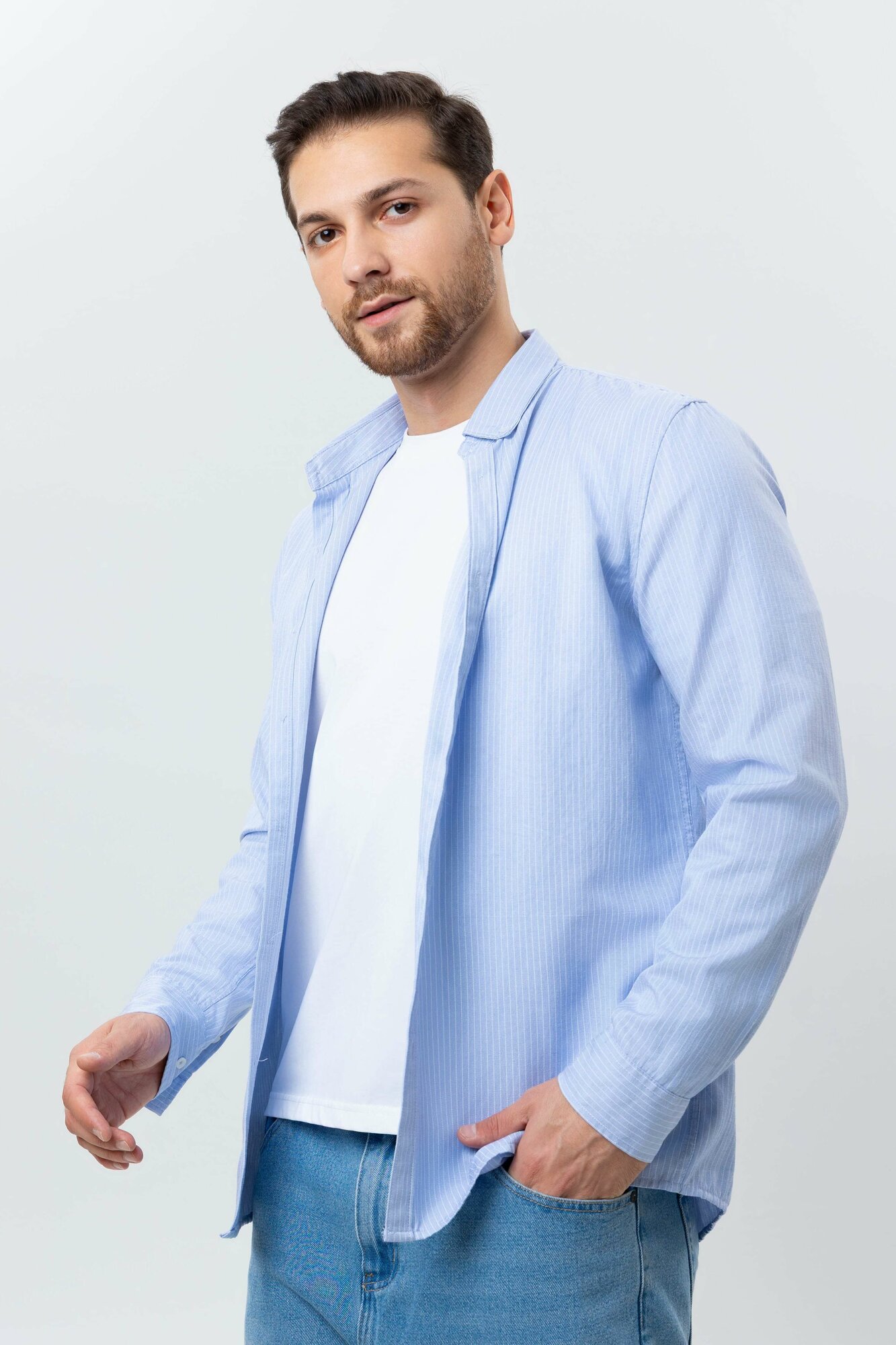 Рубашка TERRA PRO, размер XL, blue