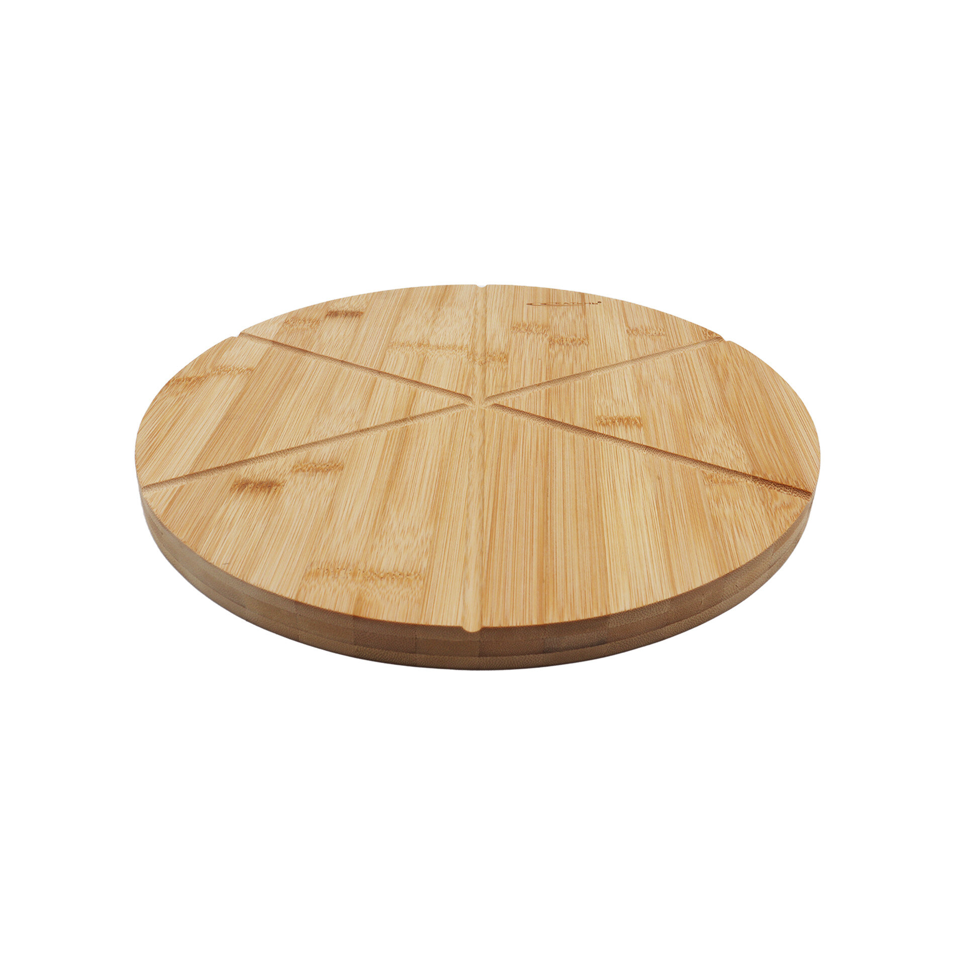 Сервировочная доска для пиццы с разметкой бамбук D-33 толщина 2 cм Катунь.