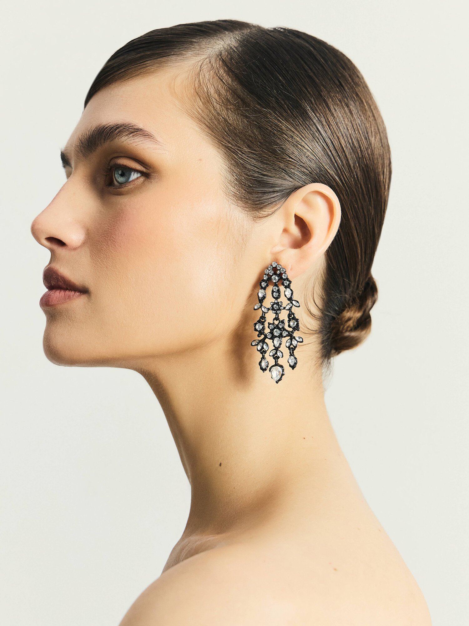 Серьги ZARINA LIMITED стекло серебро