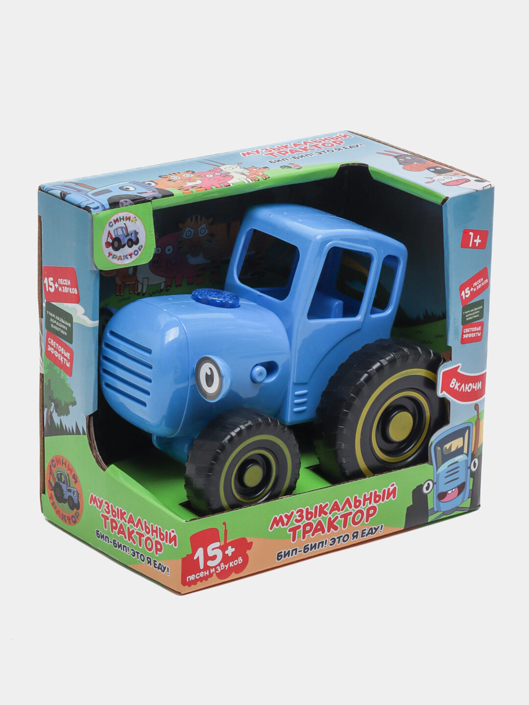 Детская машинка "Синий трактор", популярная музыкальная игрушка для детей — фото 1