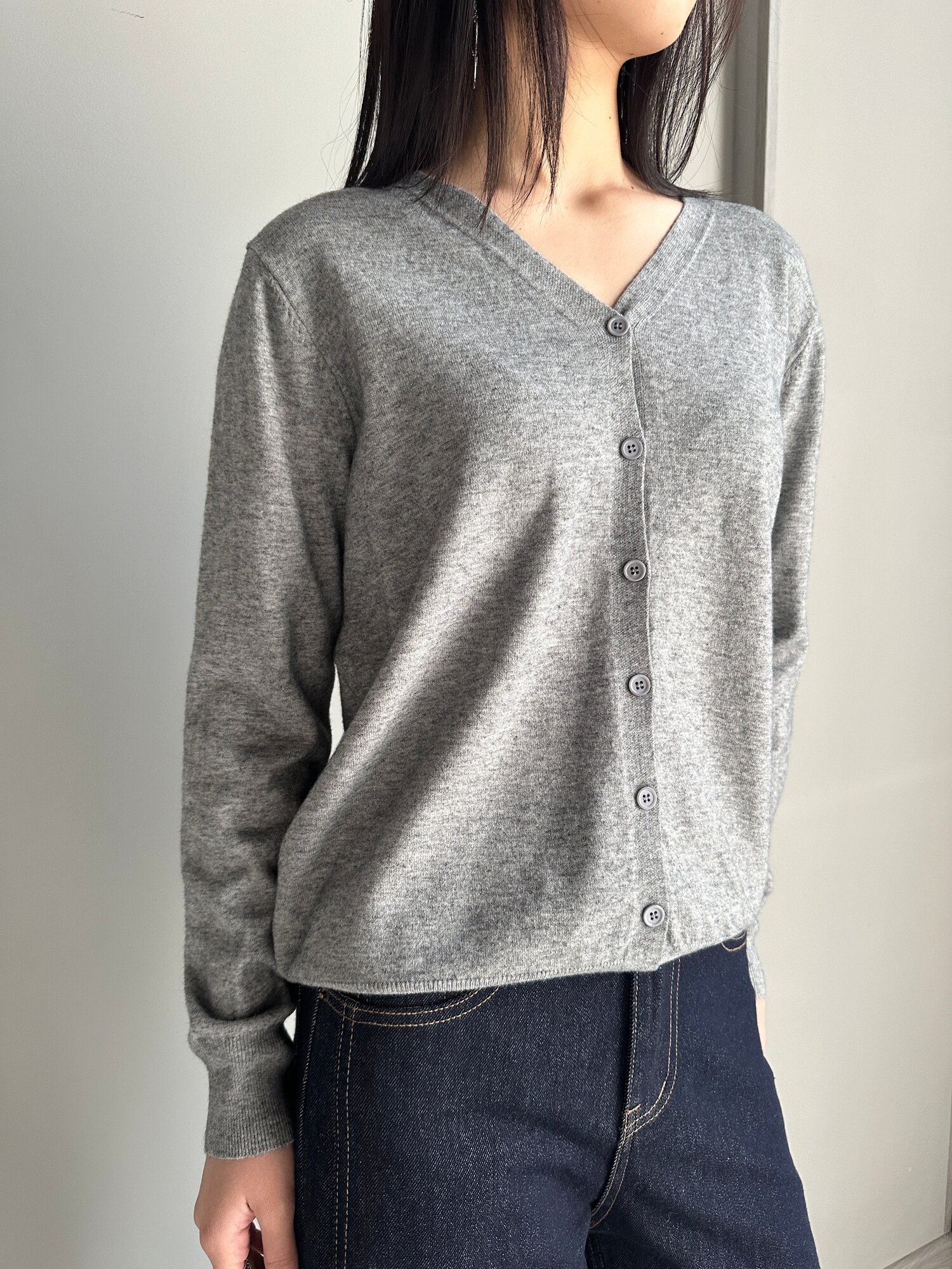 Кардиган INK Серый, черный, бежевый, размер Std, серый — фото 1