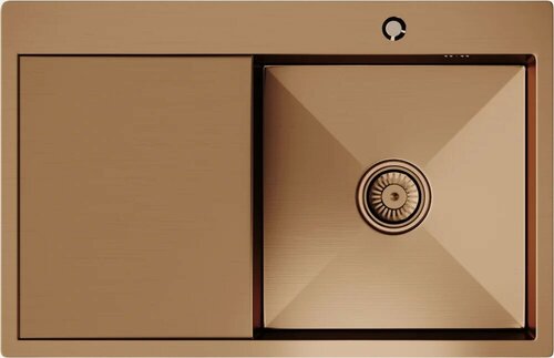 Изображение товара Мойка кухонная Mixline Pro 552920 металлическая, 78x50, прямоугольная, мойка для кухни, с крылом, матовая