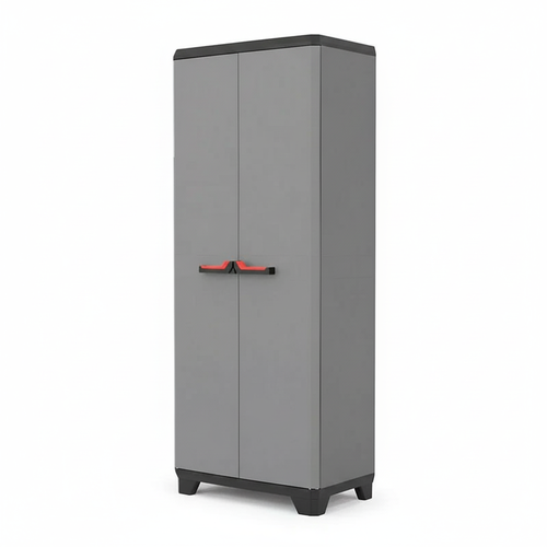 фото Шкаф хозяйственный keter stilotall cabinet 9721000, 173x68x39 см, серый, распашные дверцы