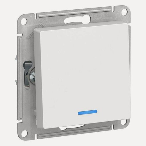 Изображение товара Выключатель 1-кл. СП AtlasDesign 10А IP20 (сх. 1а) 10AX с подсветкой механизм бел. SchE ATN000113