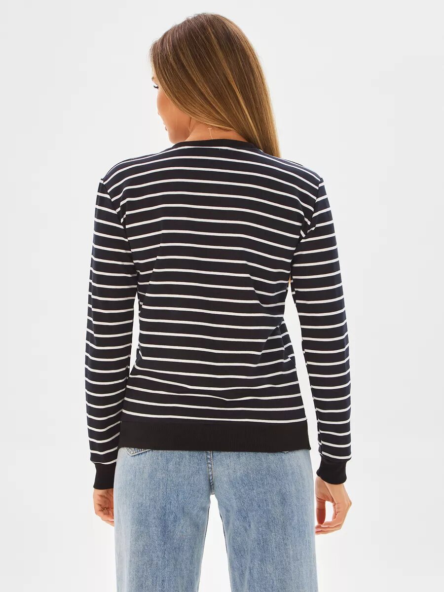 Джемпер  48, размер 48, черно-белый принт — фото 1