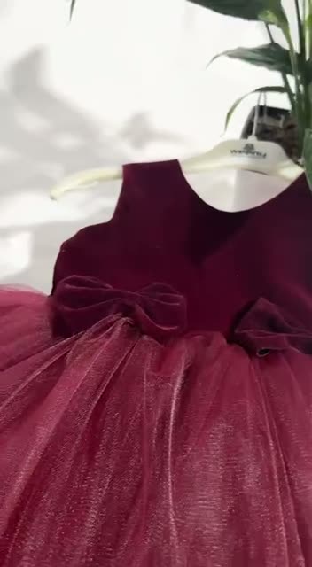 Платье, размер 3, бордо — фото 1