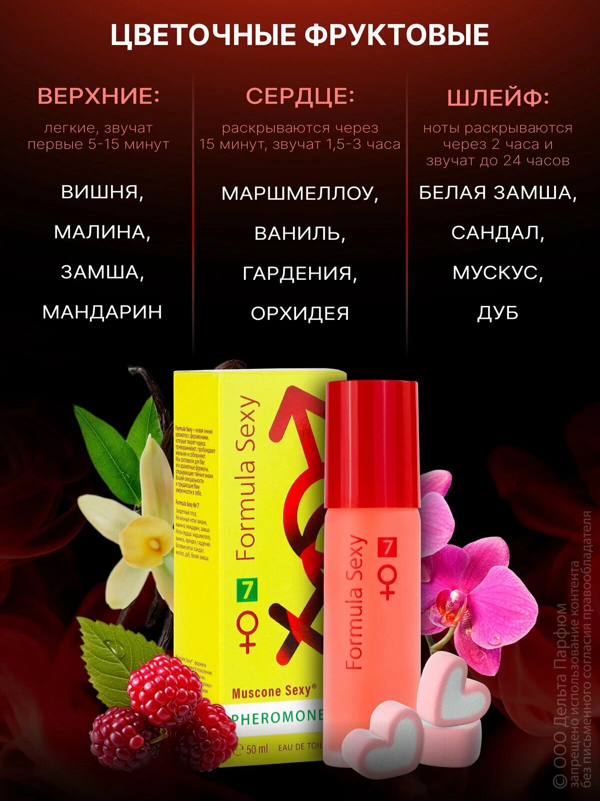 Туалетная вода женская Formula Sexy №7 30 мл. Духи женские сладкие