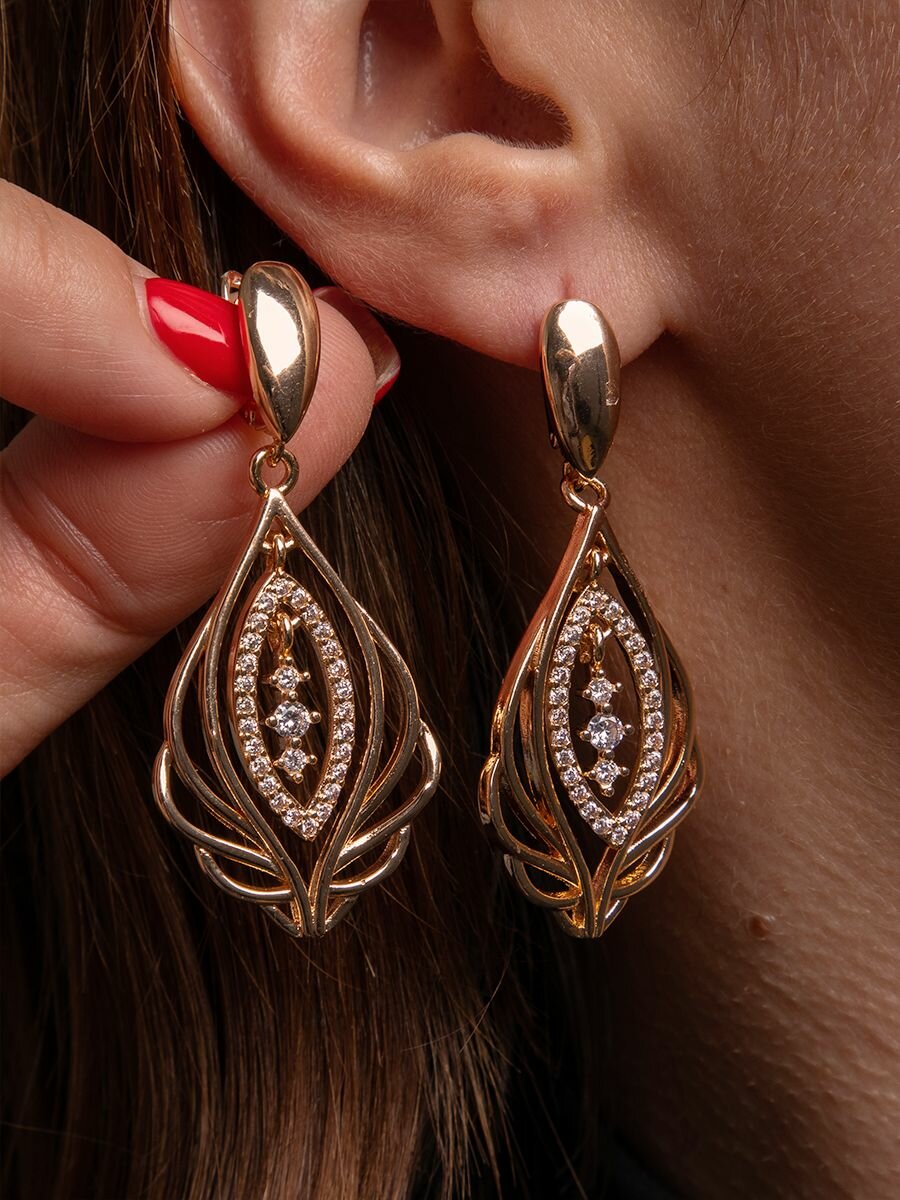 Серьги, искусственный камень