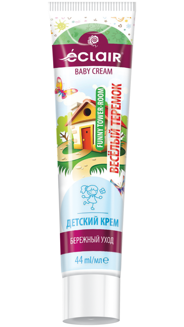 Детский крем ECLAIRE "Веселый Теремок", для всех типов, с дозатором, 44г