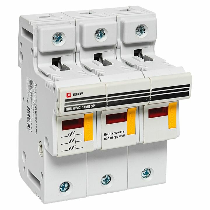 Предохранитель-разъединитель EKF для ПВЦ 14x51, 3 полюса, с индикацией