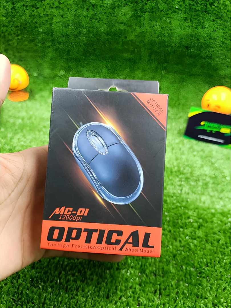 Проводная USB мышь MC-01, оптическая, USB-интерфейс, универсальная (черная) — фото 1