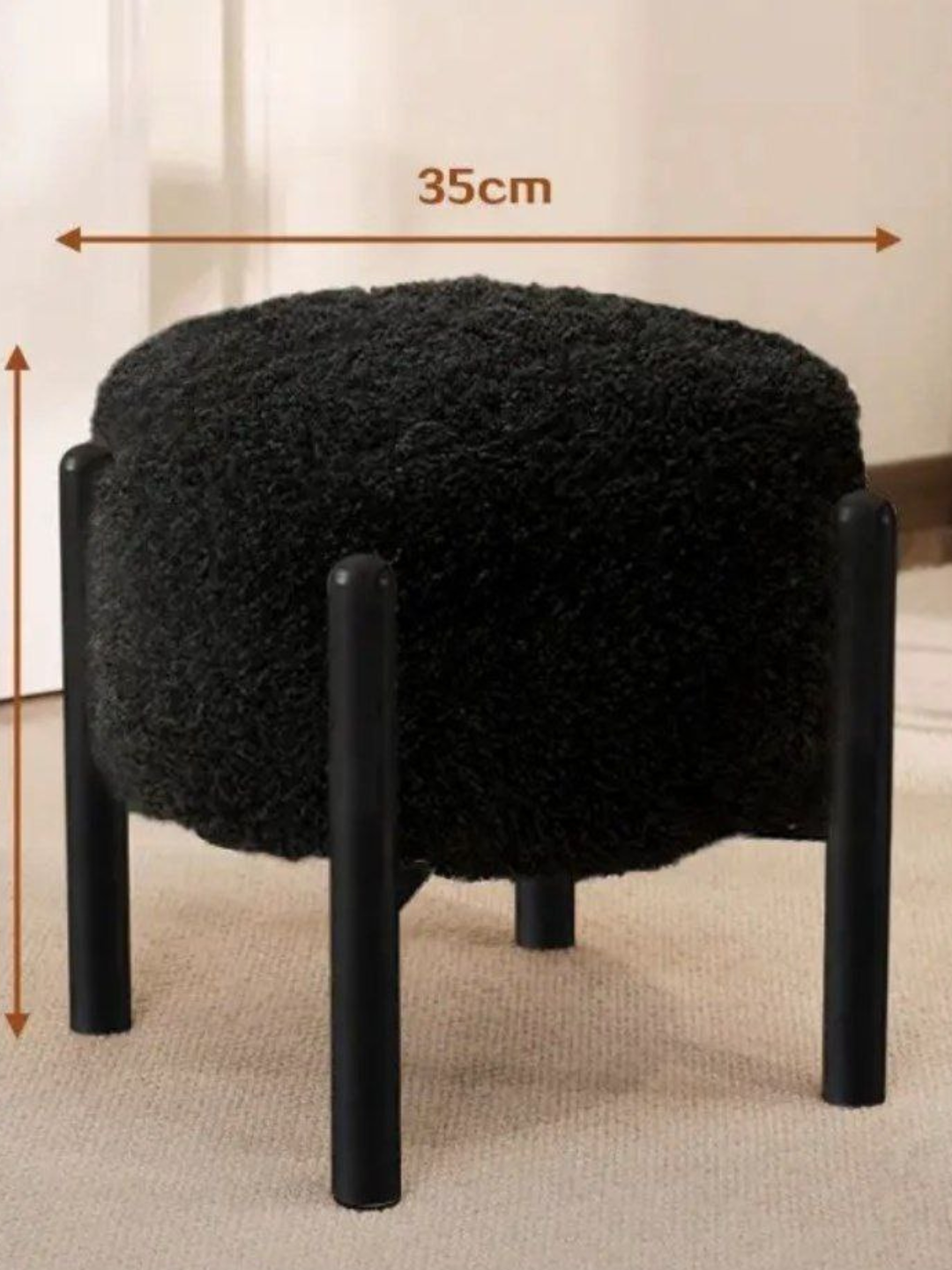 Пуфик из овечьей шерсти, мягкое, тёплое и комфортное для дома