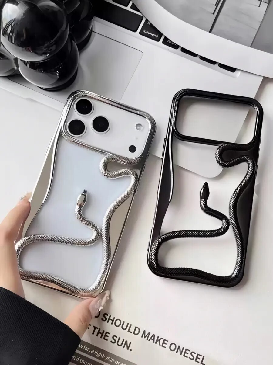 Бампер Snake Case с уникальным дизайном для iPhone 17 Pro Max, защита от ударов и царапин — фото 1