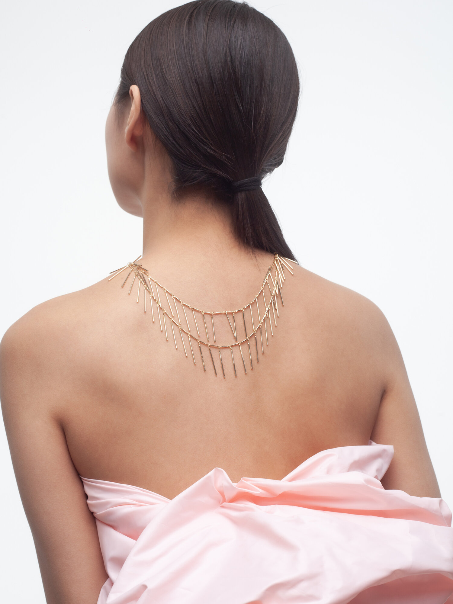 Колье FETISH, 2 шт., длина 55 см, золотистый/розовый — фото 1