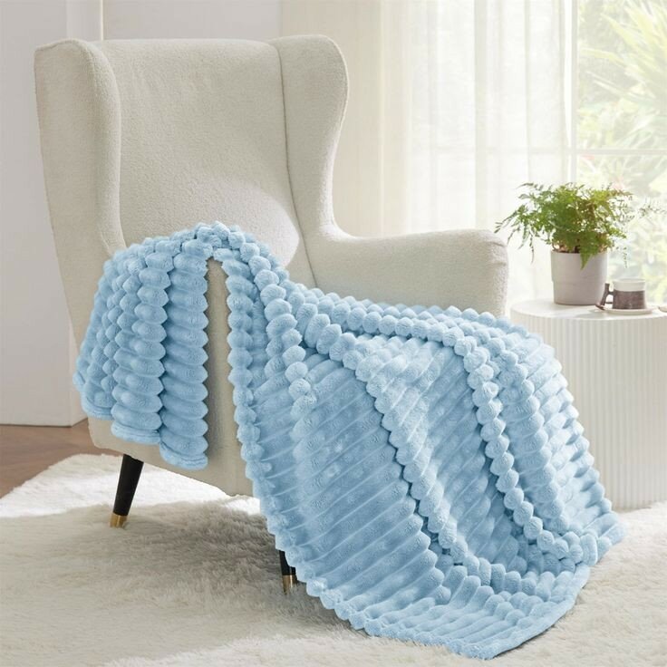 Плед wellsoft, мягкий, пушистый, толстый, 2.5 кг, 200x230 см