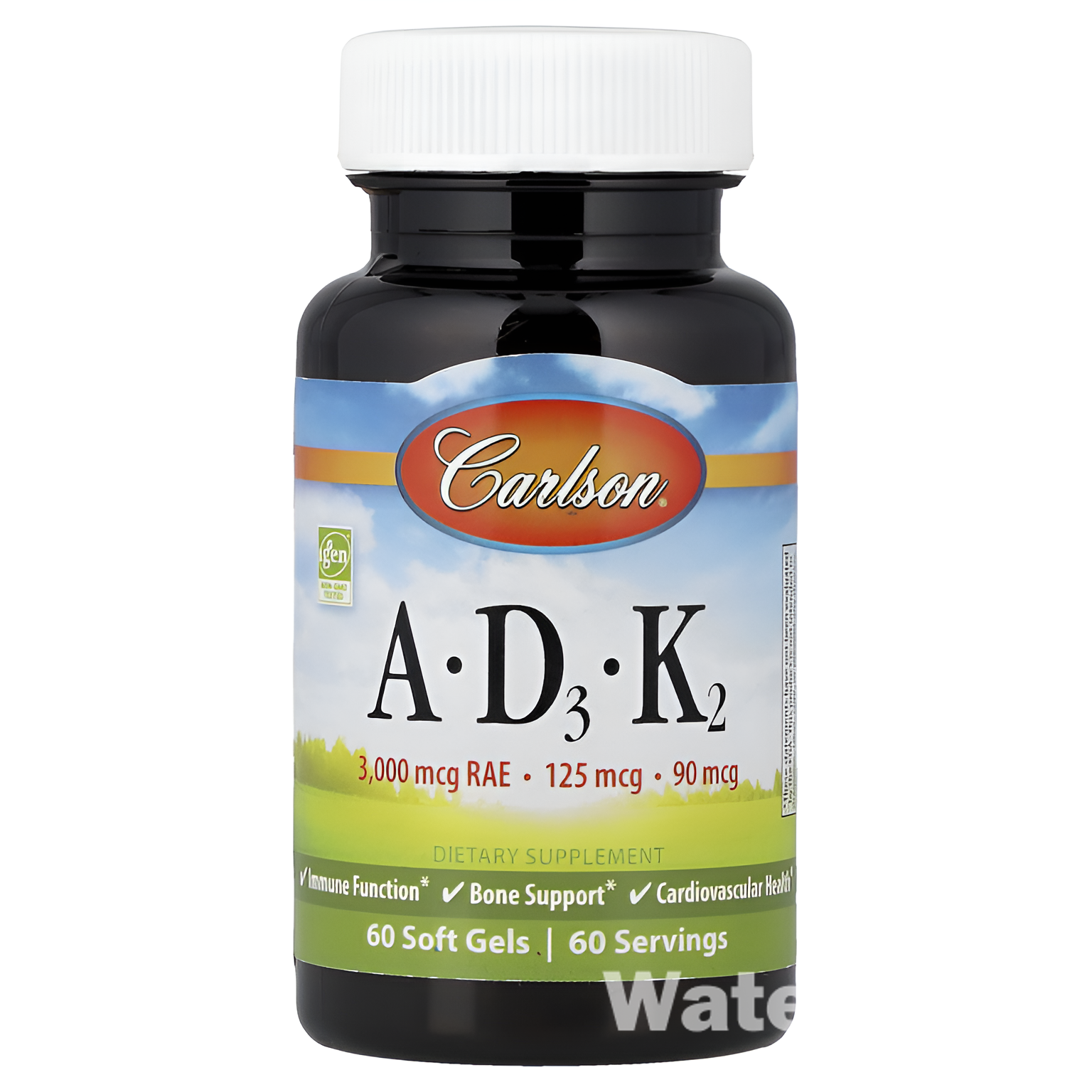 Витамины A + D + K2 Carlson N60 — здоровье костей, иммунитета и кожи для активной жизни