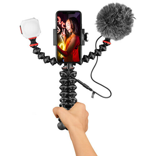 JOBY GorillaPod Mobile Vlogging Set: Mobile Rig + Beamo Mini LED + Wavo mic, кабели