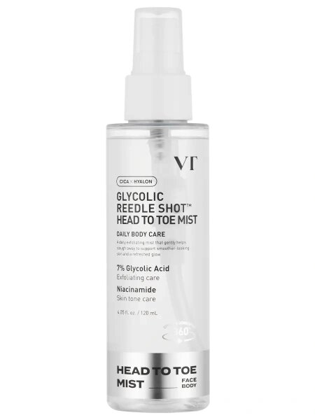 VT Cosmetics Мист / спрей для лица и тела, пилинг, восстанавливающий, с гликолевой кислотой, 120 мл