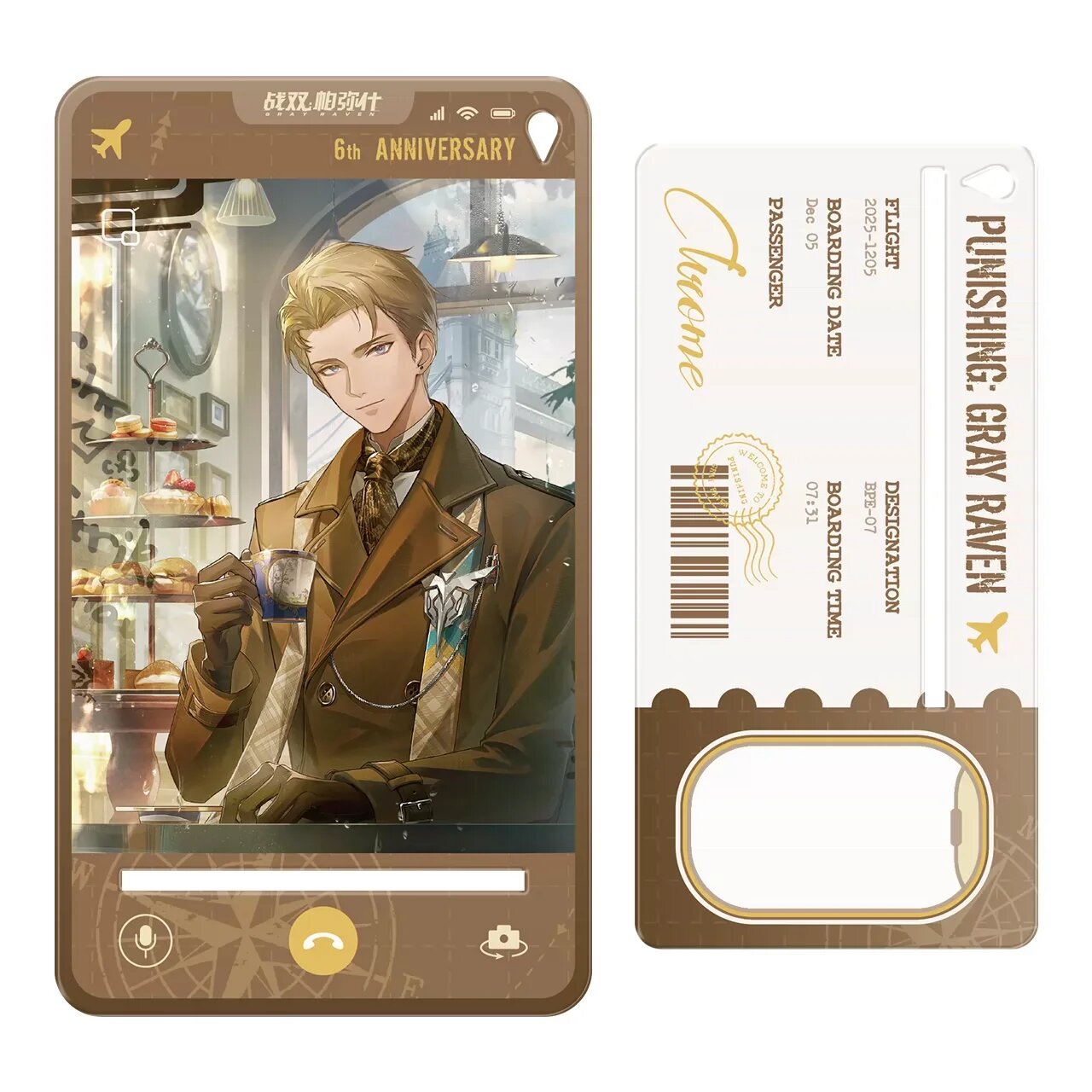 Фигурки Punishing: Gray Raven 6-летие Коричневый, Phone Stand Chrome