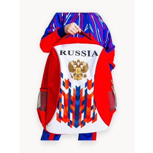 Рюкзак спортивный детский для художественной гимнастики красный молодежный герб сублимация