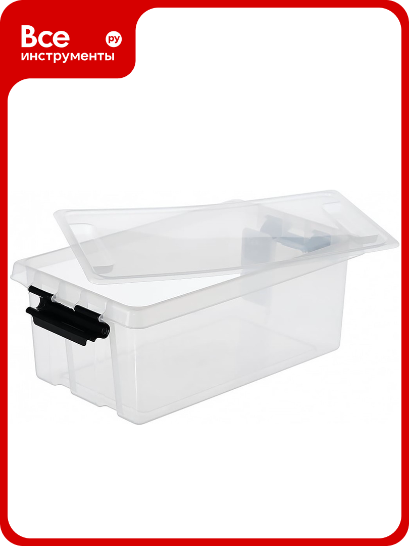 Контейнер с крышкой HONEYCOMB 10 л серия HOME прозрачный M-H10-00.07new