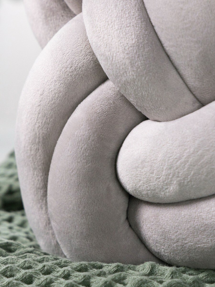 Подушка Askona (Аскона) декоративная Bloomy Бежево-серый, 30x30 — фото 1