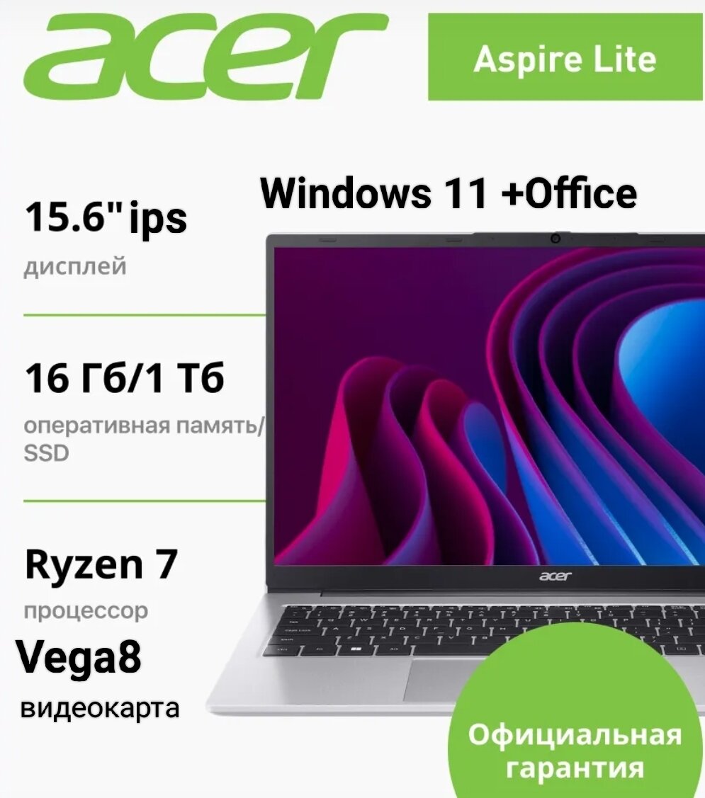 Ноутбук ACER ASPIRE 15 A15-41M-R65W - фото №1