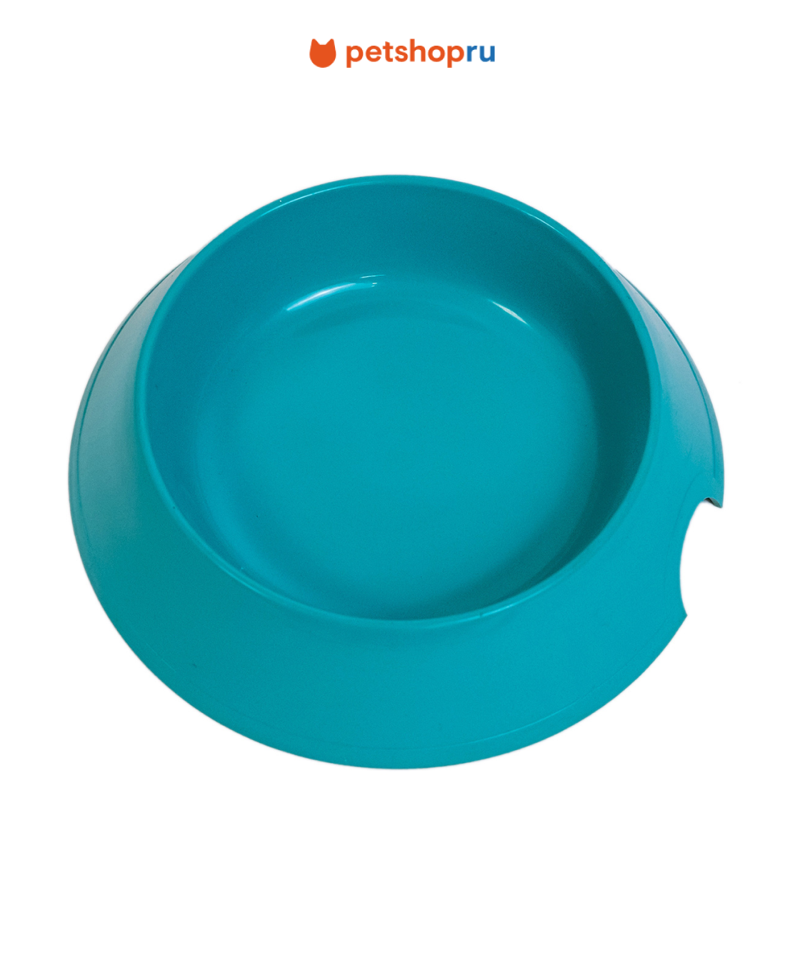 Yami Yami Простая миска для кошек пластиковая 14см бирюзовая