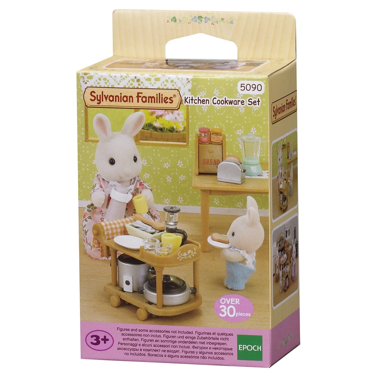 Набор Sylvanian Families "Кухонная посуда", сервировочный столик, 2819