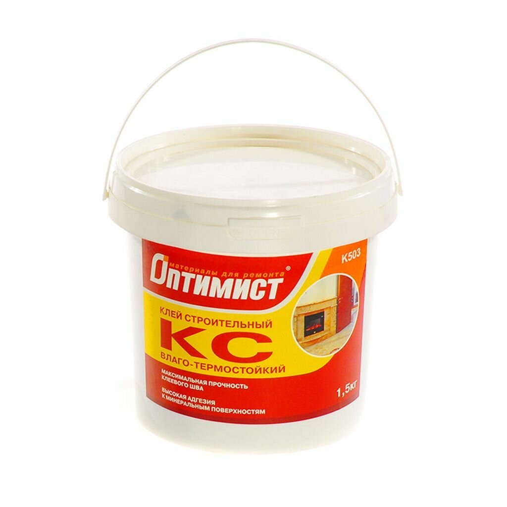 Клей Оптимист строительный водостойкий однокомпонентный 1.5 кг K503 КС