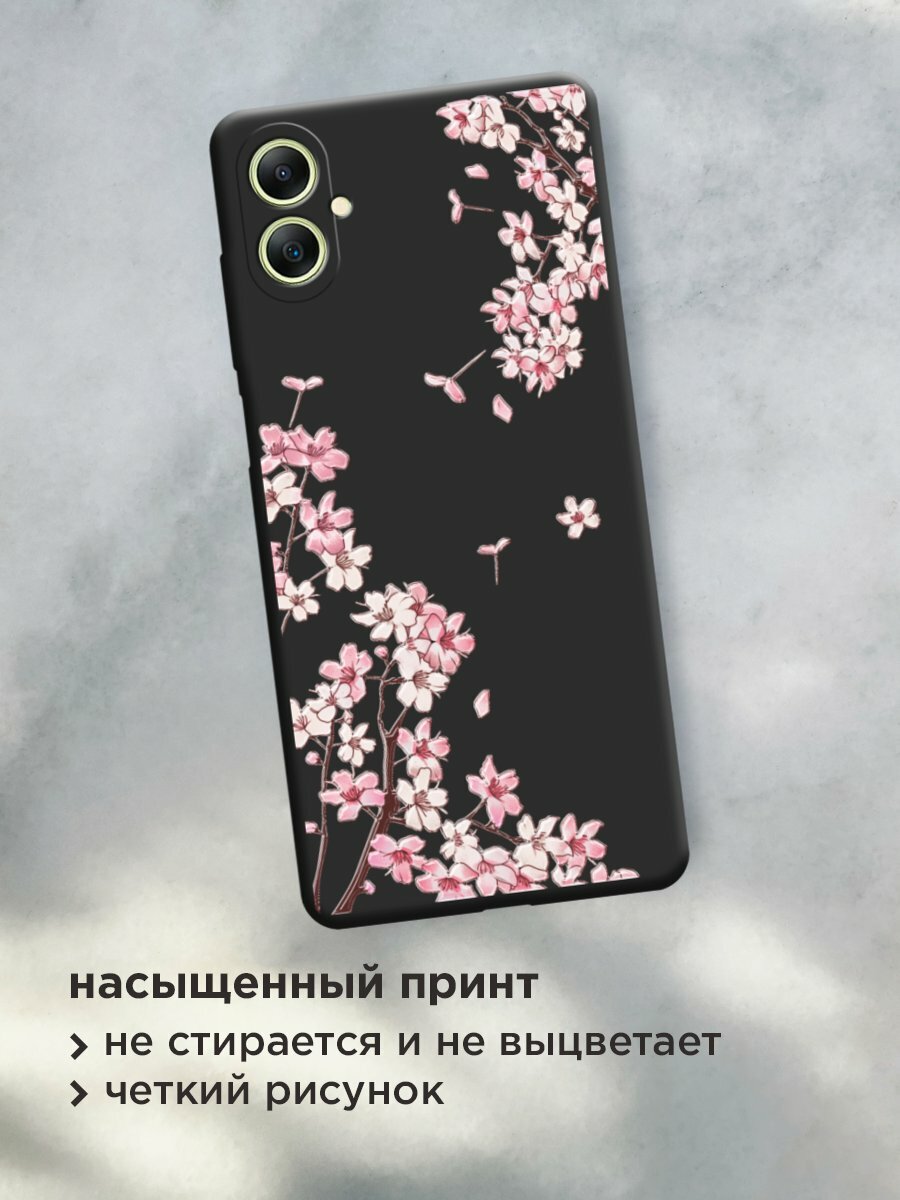 Чехол на Samsung Galaxy A06 / Самсунг А06 с принтом "Ветви сакуры 5" — фото 1