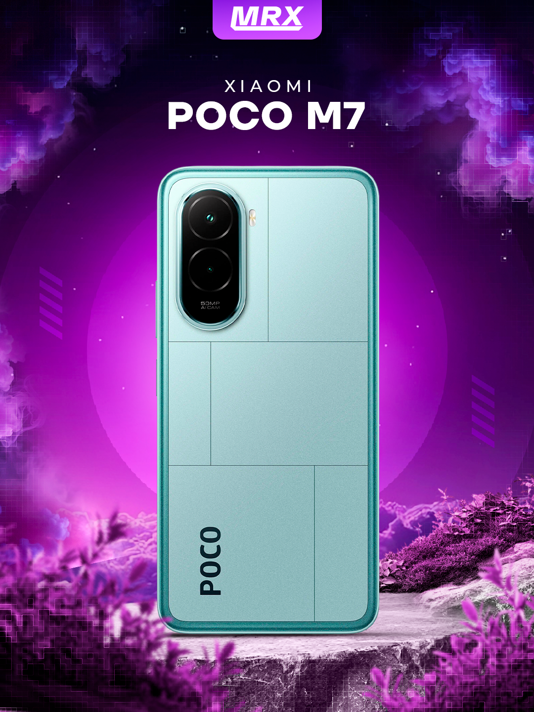 Смартфон Xiaomi POCO M7 NFC, Android 14, экран 6.55", 8 ГБ/256 ГБ, Blue